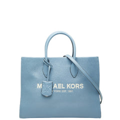 マイケルコース MIRELLA EW トート ミディアム トートバッグ ハンドバッグ ショルダーバッグ 2WAY ブルー レザー レディース Michael Kors 【中古】