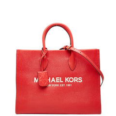 マイケルコース MIRELLA EW トート ミディアム トートバッグ ハンドバッグ ショルダーバッグ 2WAY レッド レザー レディース Michael Kors 【中古】