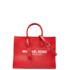 マイケルコース MIRELLA EW トート ミディアム ハンドバッグ トートバッグ ショルダーバッグ 2WAY レッド レザー レディース Michael Kors 【中古】