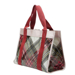 ヴィヴィアンウエストウッド チェック ハンドバッグ ピンク マルチカラー エナメル レザー レディース Vivienne Westwood 【中古】
