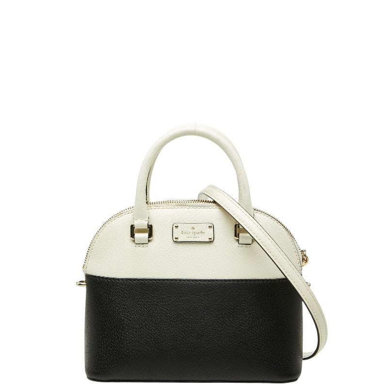 ケイトスペード ハンドバッグ ショルダーバッグ 2WAY ブラック ホワイト レザー レディース Kate Spade 【中古】