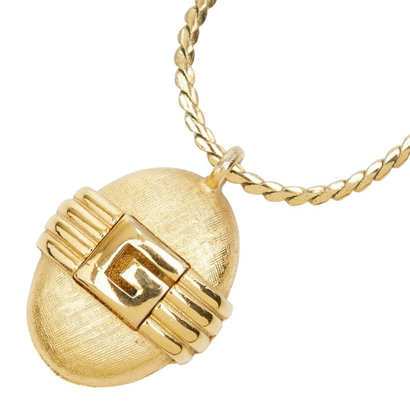 ジバンシー Gロゴ オーバル チェーン ペンダント ネックレス ゴールド メッキ レディース Givenchy 【中古】