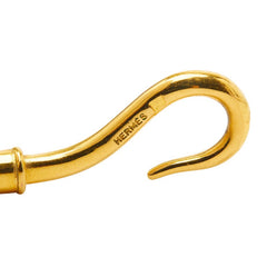 エルメス ジャンボ 2連 ブレスレット チョーカー ブラウン ゴールド メッキ レザー レディース HERMES 【中古】
