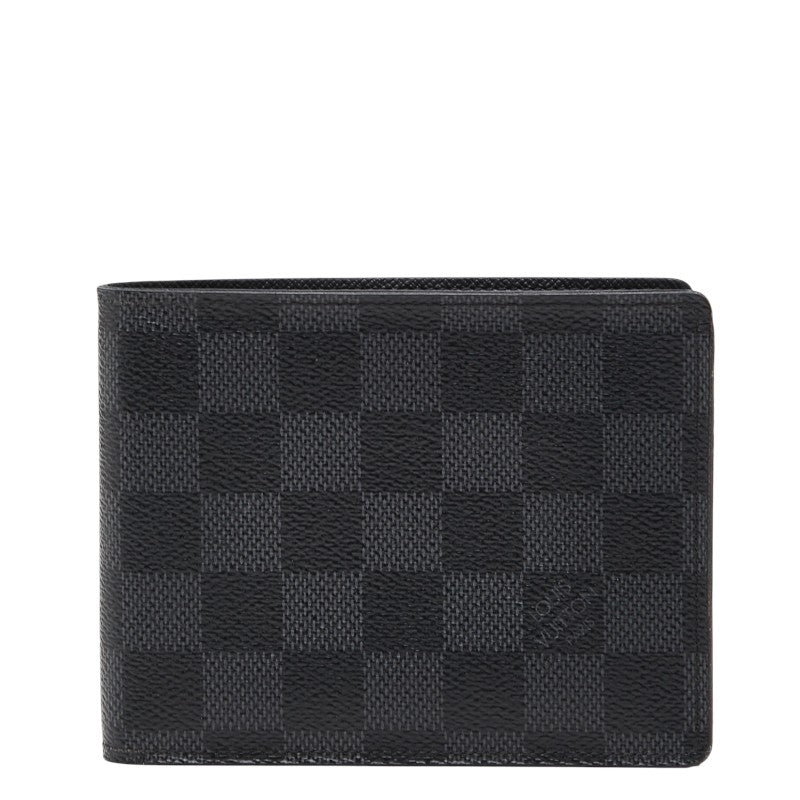 ルイ ヴィトン ダミエ ポルトフォイユ フロリン 二つ折り財布 N63074 ブラック レザー メンズ LOUIS VUITTON 【中古】