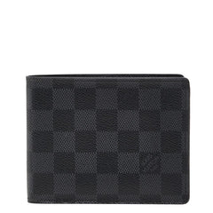 ルイ ヴィトン ダミエ ポルトフォイユ フロリン 二つ折り財布 N63074 ブラック レザー メンズ LOUIS VUITTON 【中古】