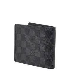 ルイ ヴィトン ダミエ ポルトフォイユ フロリン 二つ折り財布 N63074 ブラック レザー メンズ LOUIS VUITTON 【中古】
