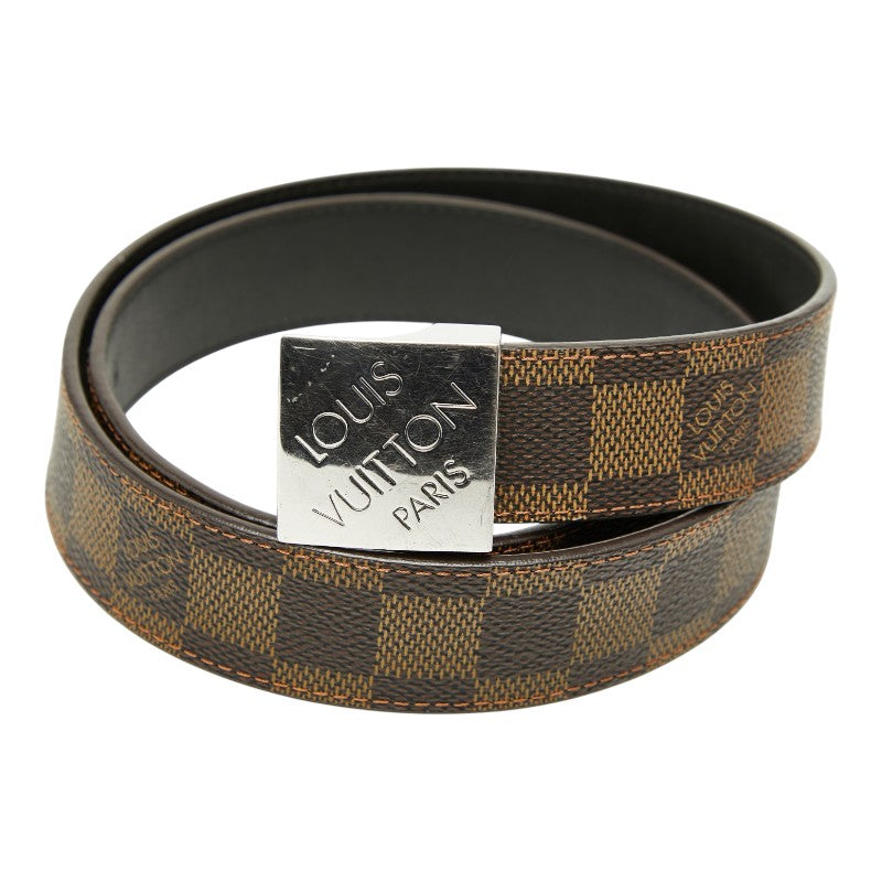 ルイ ヴィトン ダミエ バックルベルト サイズ 80 32 ブラウン レザー レディース LOUIS VUITTON 【中古】