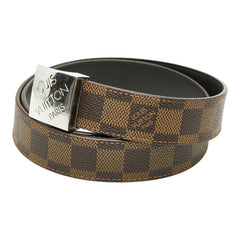 ルイ ヴィトン ダミエ バックルベルト サイズ 80 32 ブラウン レザー レディース LOUIS VUITTON 【中古】
