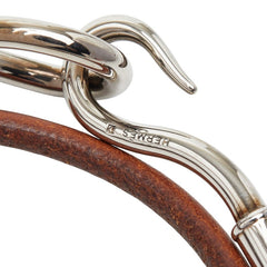 エルメス ジャンボ チョーカー ブレスレット ブラウン レザー レディース HERMES 【中古】