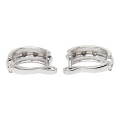 K18WG ホワイトゴールド ダイヤ0.12ct リングピアス ピアス レディース 【中古】
