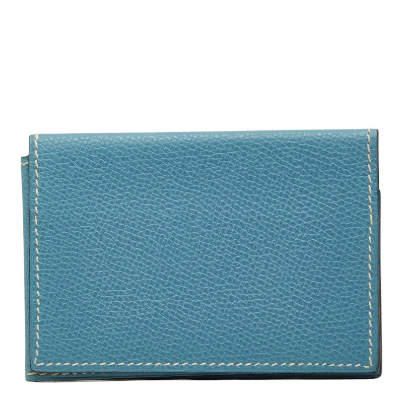 エルメス パスケース ブルー レザー レディース HERMES 【中古】