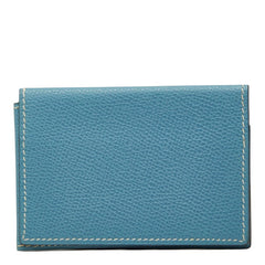 エルメス パスケース ブルー レザー レディース HERMES 【中古】