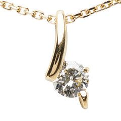 K18YG イエローゴールド ダイヤ0.28ct ペンダント ネックレス レディース 【中古】