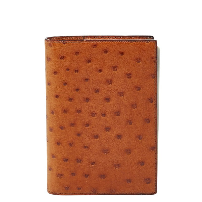エルメス アジェンダGM システム手帳 ブラウン オーストリッチ レディース HERMES 【中古】