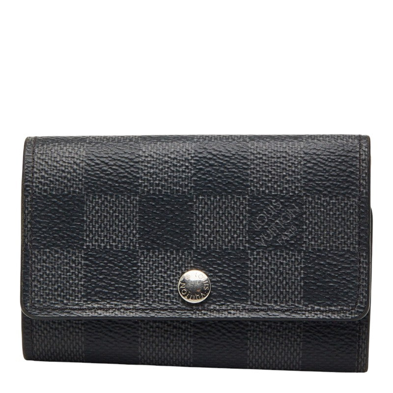 ルイ ヴィトン ダミエ グラフィット ミュルティクレ6 キーケース N62662 ブラック PVC レザー レディース LOUIS VUITTON 【中古】