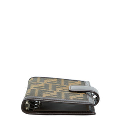 フェンディ ズッカ アジェンダPM システム手帳 ブラウン キャンバス レザー レディース FENDI 【中古】