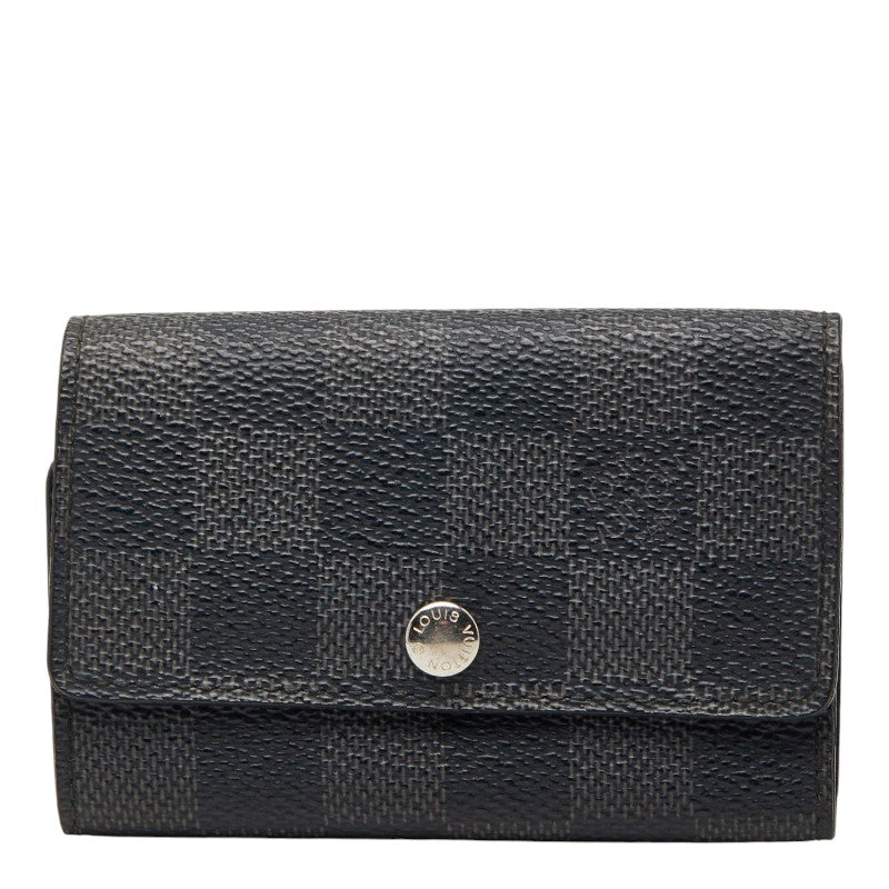 ルイ ヴィトン ダミエ グラフィット ミュルティクレ6 キーケース N62662 ブラック PVC レザー メンズ LOUIS VUITTON 【中古】