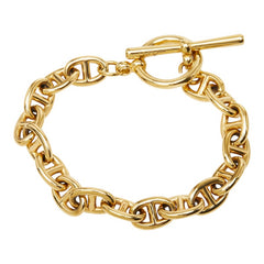 ELEGANT CHAIN BRACELET エレガント チェーン ブレスレット ゴールド メッキ レディース 【中古】