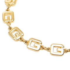 ジバンシー Gロゴ ヴィンテージ スクエアG ブレスレット ゴールド メッキ レディース Givenchy 【中古】