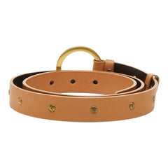 グッチ サークルバックル スタッズ ベルト サイズ80 32 95723 ベージュ レザー レディース GUCCI 【中古】