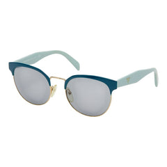 プラダ ロゴ サングラス 54□19 140 SPR61T VH9-3C2 ブルー プラスチック レディース PRADA 【中古】