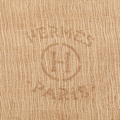 エルメス ストール ベージュ カシミヤ シルク レディース HERMES 【中古】