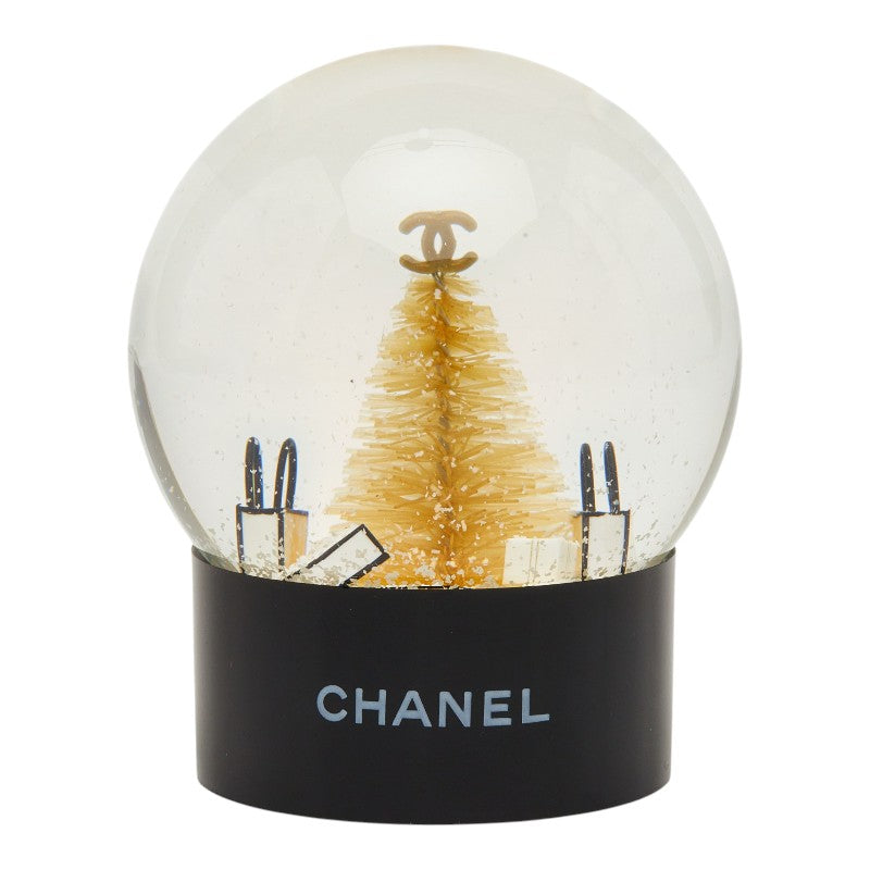 シャネル 2012年 クリスマス ツリー ショッパー スノードーム 置物 クリア ガラス プラスチック ユニセックス CHANEL 【中古】