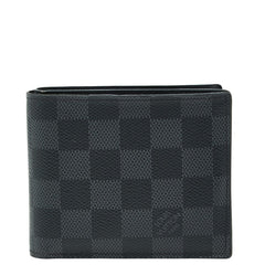 ルイ ヴィトン ダミエ グラフィット ポルトフォイユ マルコNM 二つ折り財布 N63336 ブラック PVC メンズ LOUIS VUITTON 【中古】
