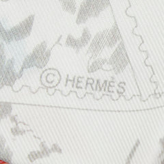 エルメス ツイリー LE PHILATELISTE DU FAUBOURG フォーブルの切手愛好家 スカーフ ホワイト マルチカラー レディース HERMES 【中古】