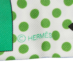 エルメス ツイリー CAVALIER EN FORMES スカーフ ホワイト マルチカラー レディース HERMES 【中古】