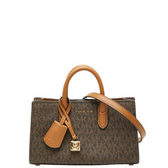 マイケルコース スカーレット ハンドバッグ ショルダーバッグ 2WAY 32F4GETC0B ブラウン PVC レザー レディース Michael Kors 【中古】