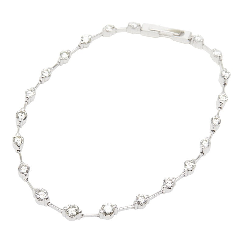 K18WG ホワイトゴールド ダイヤ2.03ct ブレスレット レディース 【中古】
