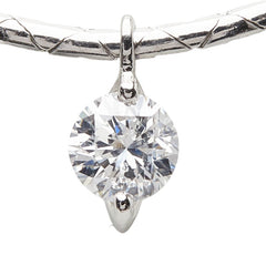 Pt850 プラチナ Pt プラチナ ダイヤ0.306ct ペンダント ネックレス レディース 【中古】