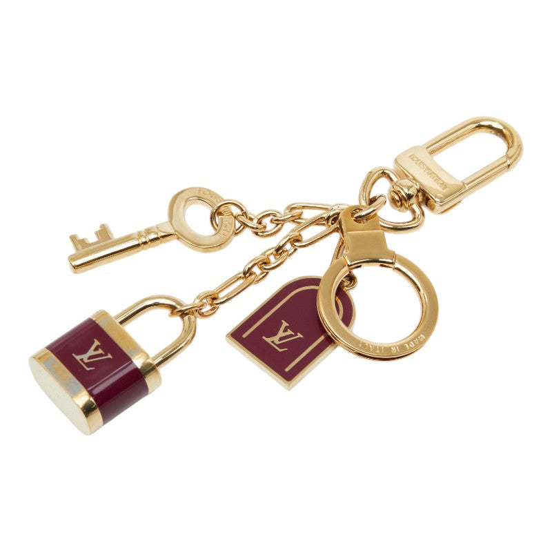 ルイ ヴィトン ポルト クレ カドゥナ キーホルダー チャーム M60074 ゴールド レッド メッキ レディース LOUIS VUITTON 【中古】