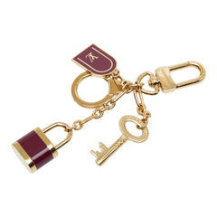 ルイ ヴィトン ポルト クレ カドゥナ キーホルダー チャーム M60074 ゴールド レッド メッキ レディース LOUIS VUITTON 【中古】