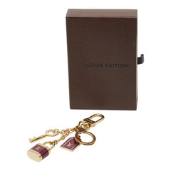 ルイ ヴィトン ポルト クレ カドゥナ キーホルダー チャーム M60074 ゴールド レッド メッキ レディース LOUIS VUITTON 【中古】