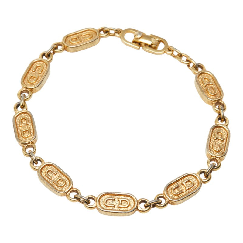 ディオール CDロゴ ヴィンテージ ブレスレット ゴールド メッキ レディース Dior 【中古】