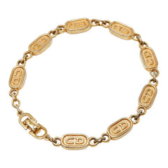 ディオール CDロゴ ヴィンテージ ブレスレット ゴールド メッキ レディース Dior 【中古】