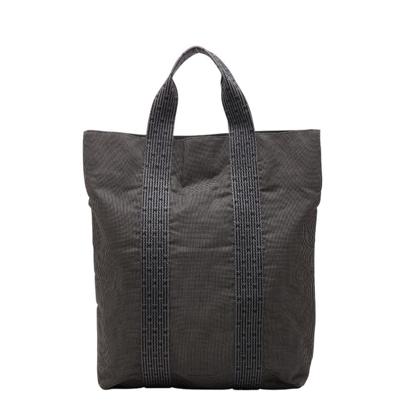 エルメス エールライン カバス トートバッグ ハンドバッグ グレー キャンバス レディース HERMES 【中古】