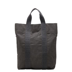 エルメス エールライン カバス トートバッグ ハンドバッグ グレー キャンバス レディース HERMES 【中古】