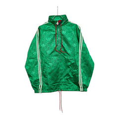 グッチ × アディダス adidas マクロGG ハーフジップ アノラック ジャケット サイズ44 グリーン ナイロン ポリエステル レーヨン コットン メンズ GUCCI 【中古】