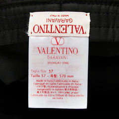 ヴァレンティノ トワル イコノグラフ バケットハット 帽子 サイズ： 57 ブラック ポリエステル メンズ VALENTINO 【中古】