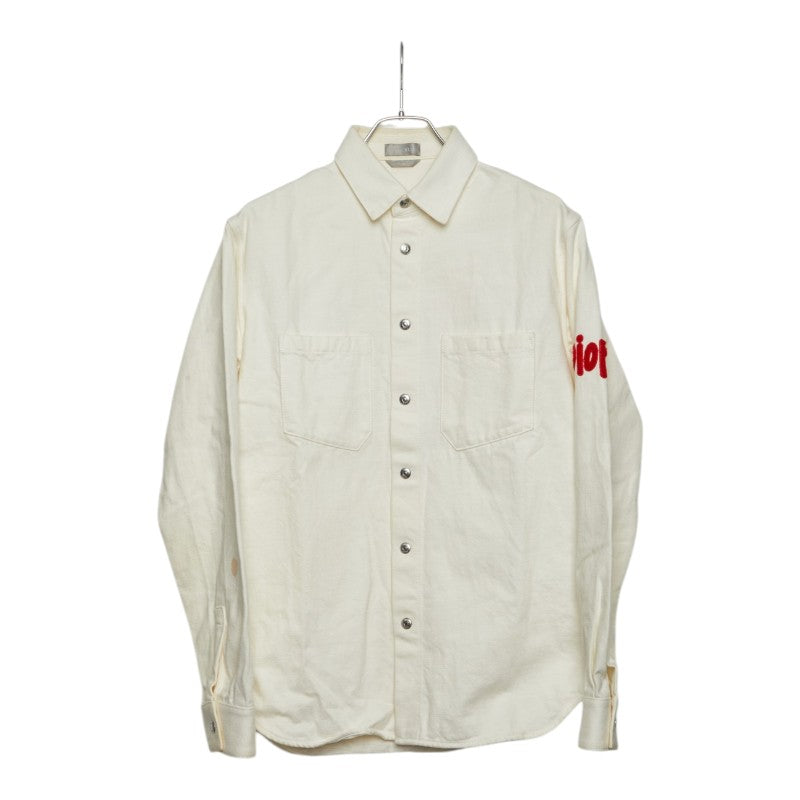 ディオール × Shawn Stussy ステューシー Year of the Ox デニムシャツ アイボリー コットン メンズ Dior 【中古】