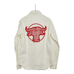 ディオール × Shawn Stussy ステューシー Year of the Ox デニムシャツ アイボリー コットン メンズ Dior 【中古】