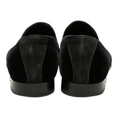 ジミーチュウ - オペラシューズ ドレスシューズ サイズ 42 1/2 ブラック ベルベット レザー ビジュー メンズ JIMMY CHOO 【中古】