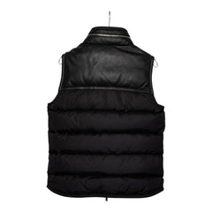 モンクレール ミレー MILLAIS ダウンベスト サイズ1 C20914337585 ブラック ナイロン レザー ダウン/フェザー メンズ MONCLER 【中古】