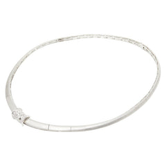 K18WG ホワイトゴールド ダイヤ1.15ct リボンモチーフ ネックレス レディース 【中古】