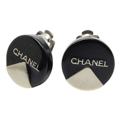 シャネル ラウンド イヤリング 00A刻印 ブラック プラスチック メタル レディース CHANEL 【中古】