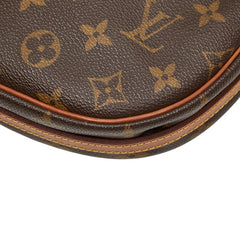 ルイ ヴィトン モノグラム ジュヌフィーユMM ショルダーバッグ M51226 ブラウン PVC レザー レディース LOUIS VUITTON 【中古】