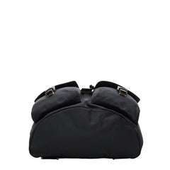 フェンディ バックパック リュック ブラック ナイロン レザー レディース FENDI 【中古】